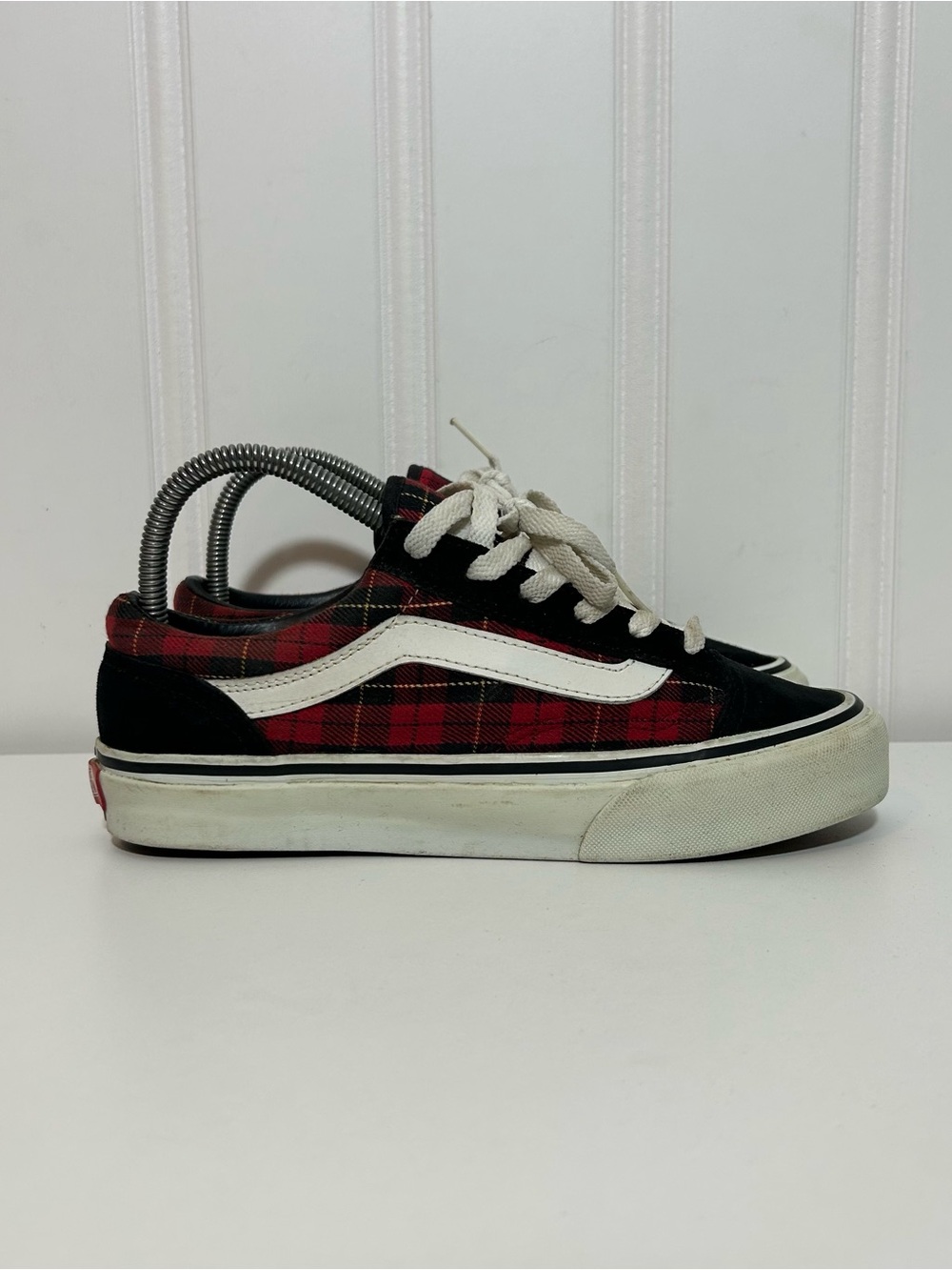 Vans old skool plaid red black vintage